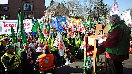 Warnstreik und Kundgebung in Mainz Warnstreik und Kundgebung in Mainz