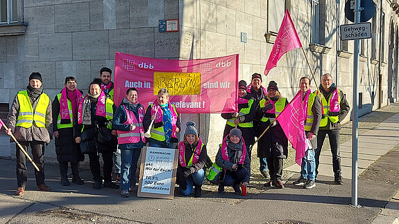 gkl berlin, Einkommensrunde 2023, Mahnwache