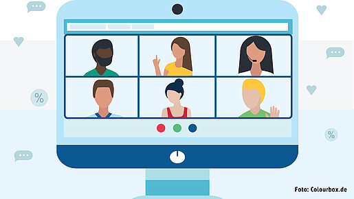 Videokonferenz Bildschirm