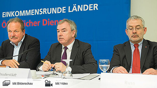 Pressekonferenz zur Einkommensrunde im öffentlichen Dienst der Länder 2015 Pressekonferenz zur Einkommensrunde im öffentlichen Dienst der Länder 2015