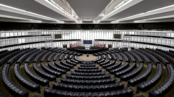 Innenansicht des Europäischen Parlaments
