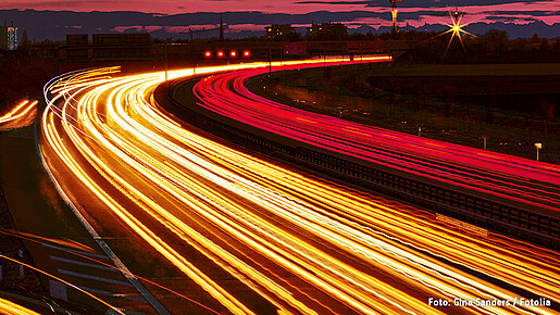 Autobahn bei Nacht Autobahn bei Nacht