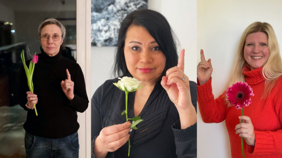 One Billion Rising dbb frauen mit Blume