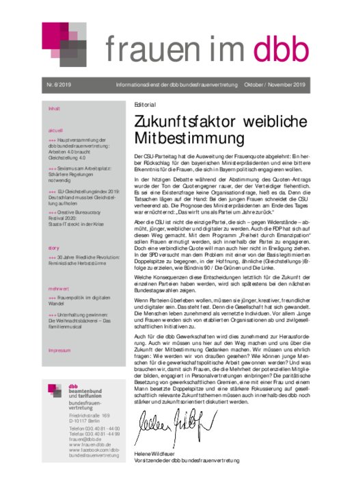 Ausgabe Nr. 06, Oktober/November 2019